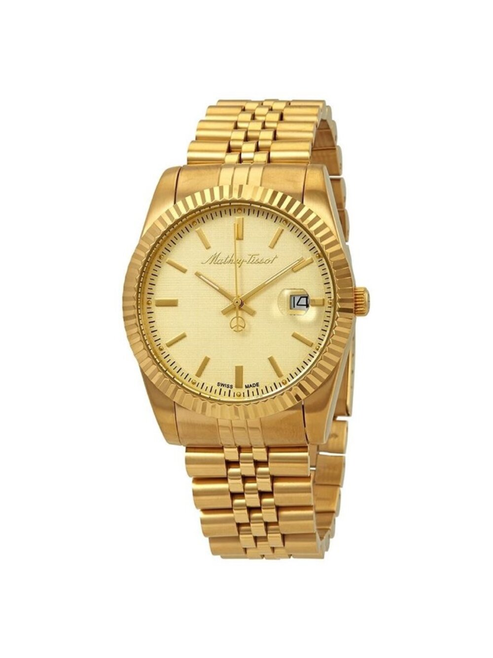 NWT Mathey-Tissot Mathey III Quartz Gold Dial Men's Watch